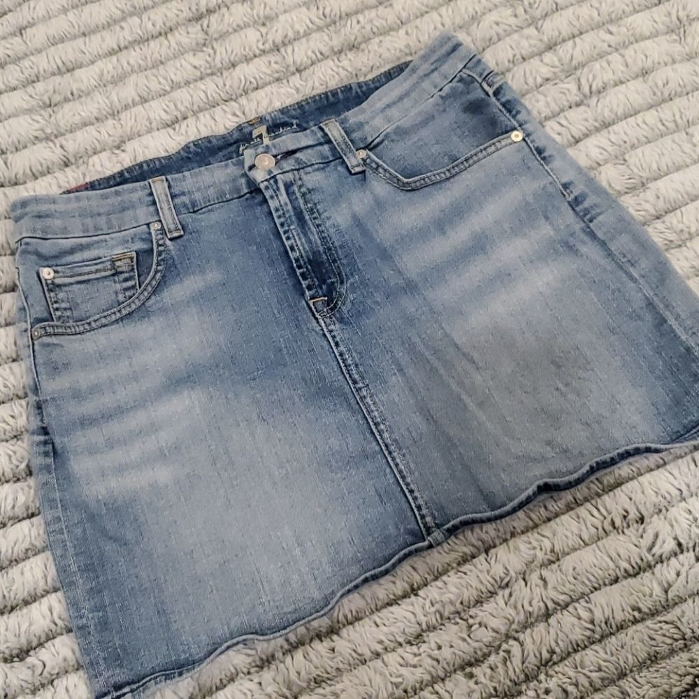 7 for all mankind jean mini skirt size 29